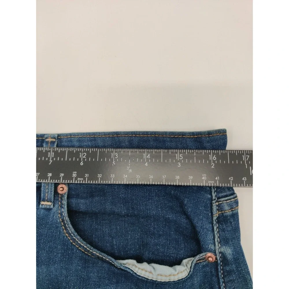 Signature by Levi Strauss Womens Mid Rise Denim Shorts Blue Cuffed Size 10 W30